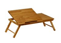 PJ Wood Folding Half-Open Top Laptop Desk and Bed Table - Walnut