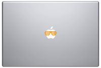 The Decal Guru 2039-MAC-12M-SY Retro Glasses Decal Vinyl Sticker, Yellow, 12" MacBook