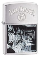 Zippo Jack Daniel's Series 6 Brushed Chrome Pocket Lighter