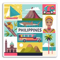 2 x 10cm Cool Philippines Vinyl Stickers - Sticker Laptop Luggage Travel #19305 (10cm Wide)