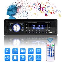 Multimedia Car Stereo, Single Din LCD Bluetooth Car Audio FM Radio Player Digital Media Receiver Support FM/AM/USB/TF/MP3/WMA/Aux-in with 7 Color Backlit, Hands-Free Calling/Built-in Microphone
