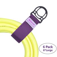 Heavy Duty Storage Straps,(9.8" - 6 Pack),Extension Cord Organizer,Hook and Loop Organizer Hanger for Cables, Extension Cords, Hoses, Ropes in Garage, Shed, Home, Shop, RV (6 Pack Large)