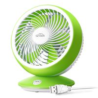 SIMBR Portable USB Mini Desk Fan with Quiet Strong Centered Wind, Black (6.3'', Black)