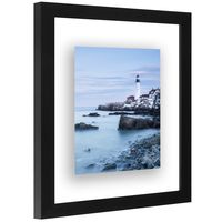 Americanflat Black Floating Frame | Displays any size photo up to 8x10 inches. Lead Free Glass. Hanging Hardware Included!