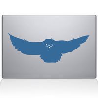 The Decal Guru Owl Attack MacBook Decal Vinyl Sticker - 13" MacBook Pro (2016 & Newer) - Light Blue (1141-MAC-13X-LB)