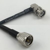 3 feet RG58 BNC MALE ANGLE to MINI UHF MALE Pigtail Jumper RF coaxial cable 50ohm High Quality Quick USA Shipping