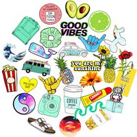 VSCO Stickers Pack,Vinyl Waterproof Stickers for Water Bottle 31 Pack,Trendy Vsco Girl Essential Stuff Stickers. Decals for Laptop, Luggage, Car, Skateboard, Motorcycle, Bicycle