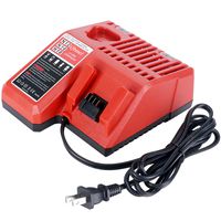 Qbmel M12 & M18 Multi Voltage Lithium Ion Battery Charger for Milwaukee 48-59-1812 18V&12V Fuel Gauge XC Battery