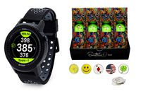 Golf Buddy aim W10 Bluetooth Wireless Golf GPS Smartwatch Bundle with 1 Dozen Saintnine Golf Balls, 5 Ball Markers and 1 Magnetic Hat Clip