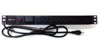 AVBcable PC-RM-7SB 7 Outlet Rack Mount Power (Surge Suppression) 2 Fronted Mount w/ 6FT Power Cord for Standard 19in Rack.