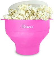 Original Salbree Microwave Popcorn Popper, Silicone Popcorn Maker, Collapsible Bowl BPA Free - 18 Colors Available (Pink)