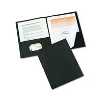 Avery Two-Pocket Folders, Black, 25 Covers
