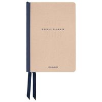 AT-A-GLANCE Academic Weekly/Monthly Planner, July 2017 - July 2018, 5-1/2" x 8-1/4", Collection, Tan/Blue (YP106A07)