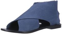 LFL by Lust for Life Women's L-frejah Flat Sandal, Blue Suede, 7 Medium US
