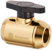 Bitspower G1/ 4 Inch Sled Dual Rotary (360 Degree Rotation) G1/ 4 Inch Extender with Mini Bulb Matte Black