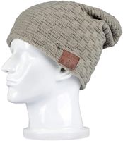BearsFire Wireless Music Beanie Hat with Bluetooth Headphones Earphone Speaker Mic Unisex Winter Warm Thick Skull Running Knit Cap for Men Women Outdoor Sports