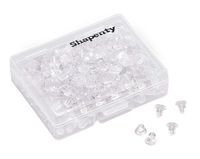 Shapenty Clear Color Plastic Rubber Bullet Clutch Earring Safety Back Stopper Replacement for Fish Hook Earring (Clear, 200PCS/100Pairs)