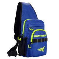 KastKing Sling Fishing Bag, Ultra Light-Weight Fishing Chest Sling Packs, Sling Tool Bag for Hiking Biking Hunting Camping School,Standard(11.5 x 9.25 x 5 Inches)-Blue, Without Trays