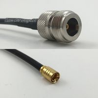 3 feet RFC195 KSR195 N FEMALE to SMB FEMALE Pigtail Jumper RF coaxial cable 50ohm High Quality Quick USA Shipping