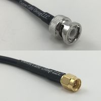 1 foot RG400 Low Loss BNC MALE to SMA MALE Pigtail Jumper RF coaxial cable 50ohm High Quality Quick USA Shipping