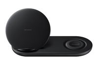 Samsung Wireless Charger Duo Fast Charge Stand & Pad Universally Compatible with Qi Enabled Phones and Select Samsung Watches (US Version), Black
