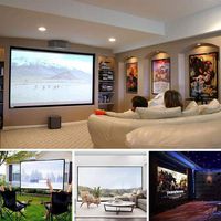 XioNiu 221 x 125 cm Foldable Anti-Crease for Home Theater Indoor Outdoor Projector Movie Screen Projection Screens