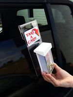 Marketing Holders Window Hook Advert Vertical Premium Outdoor Business Card Holder (1, Vertical Business Card Holder with Window Hook)