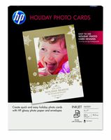 HP Holiday Photo Cards, 5x7, 20 Sheets With Envelopes  (SD724A)