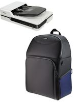 Navitech Black Portable Mobile Scanner Carry Case/Rucksack Backpack Compatible with The Epson Perfection V600