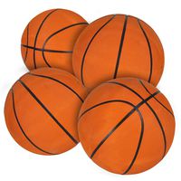 Bedwina Mini Basketballs - (7 Inch, Size 3) Pack of 4 - Mini Hoop Basketball Set for Indoor, Outdoor, Pool Parties, Small Hoops Basketball Game Party Favors for Kids