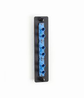 Black Box Fiber Adapter Panel, Low Density, (3) ST Duplex, Ceramic, Blue