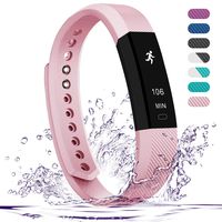 Teslasz Fitness Tracker, Sleep Monitor Calorie Counter Pedometer Sport Activity Tracker for Android and iOS Smart Phone,Pink