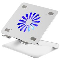 Soundance Laptop Stand for Desk Compatible with Apple Mac MacBook Pro Air 10 to 17.3 Inches Notebook, Multi-Angle Adjustable Ergonomic Aluminum Riser Metal Holder with Cooling Fan USB Hub, N16