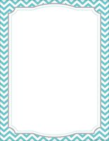 Barker Creek Turquoise Chevron Computer Paper, 8-1/2" x 11", Pack of 50