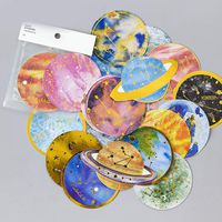 Honch Hot Stamping Star Planet Stickers Pack 24 Pcs Suitcase Stickers Decals for Laptop Bumper Helmet Ipad Car Luggage Water Bottle