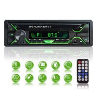 Aigoss Car Stereo with Bluetooth - Single Din Radio FM Media with File Reading,USB/TF/SD/AUX Audio Receiver,HandsFree Calling with Wireless Control and Multi Color Illumination