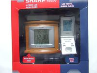 Sharp Atomic Desk Clock and Travel Clock Combo