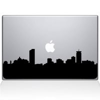 The Decal Guru Boston City Skyline Decal Vinyl Sticker, 11" MacBook Air, Black (2329-MAC-11A-BLA)