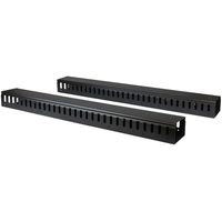 StarTech.com Vertical Cable Organizer with Finger Ducts - Vertical Cable Management Panel - Rack-Mount Cable Raceway - 0U - 6 ft. (CMVER40UF)