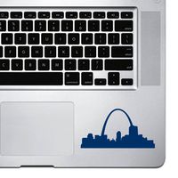 StickAny Palm Series St. Louis Skyline Arch Sticker for MacBook Pro, Chromebook, and Laptops (Navy)