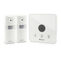 Swann Motion Sensor Alarm, Wireless Home Security PIR Motion Detect Door Alert Kit, Indoor and Outdoor Use