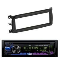 Single DIN Bluetooth in-Dash CD/AM/FM Car Stereo and Dash Kit for Chry/Dodge/Jeep 98-Up