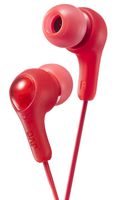 JVC Gumy in Ear Earbud Headphones, Powerful Sound, Comfortable and Secure Fit, Silicone Ear Pieces S/M/L - HAFX7R (Red)