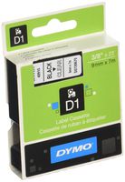 DYMO Standard D1 Labeling Tape for LabelManager Label Makers, Black print on Clear tape, 3/8'' W x 23' L, 1 cartridge (40910)