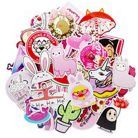 Girl Cute Cartoon VSCO Laptop Stickers Car Skateboard Motorcycle Bicycle Luggage Guitar Bike Decal 50pcs Pack (C)