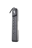 Woods 41494 Surge Protector With Safety Overload Feature 6 Outlets And 4 Ft Cord For 1440J Of Protection, 4 Foot, Black