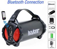 Boytone BT-38RD Portable Bluetooth Indoor/Outdoor Speaker 2.1 Hi-Fi Cylinder Loud Speaker with Built-in 2x3 Sub and SD Card, USB, USB Charger, AUX, FM Radio, Built in Rechargeable Battery