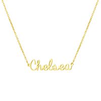 Awegift Personalized Name Necklace 18K Gold Plated New Mom Bridesmaid Gift Jewelry for Chelsea