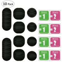 TedGem 10 Pack Cable Organizer - Multipurpose Cable Clips Wire Clips Cord Organize Desktop Cable Organizer Cord Management for Computer- Electrical, Charging or Mouse Cords