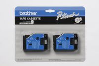 2/Pack 1/2" (12mm) Black on Clear P-touch TC Tape for Brother PT-III, PTIII Label Maker